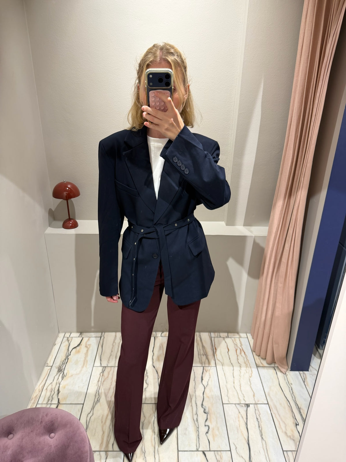 g-Blazer Belted Navy