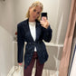 g-Blazer Belted Navy