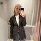 g-Blazer Belted Chocolate