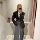 g-Blazer Belted Chocolate