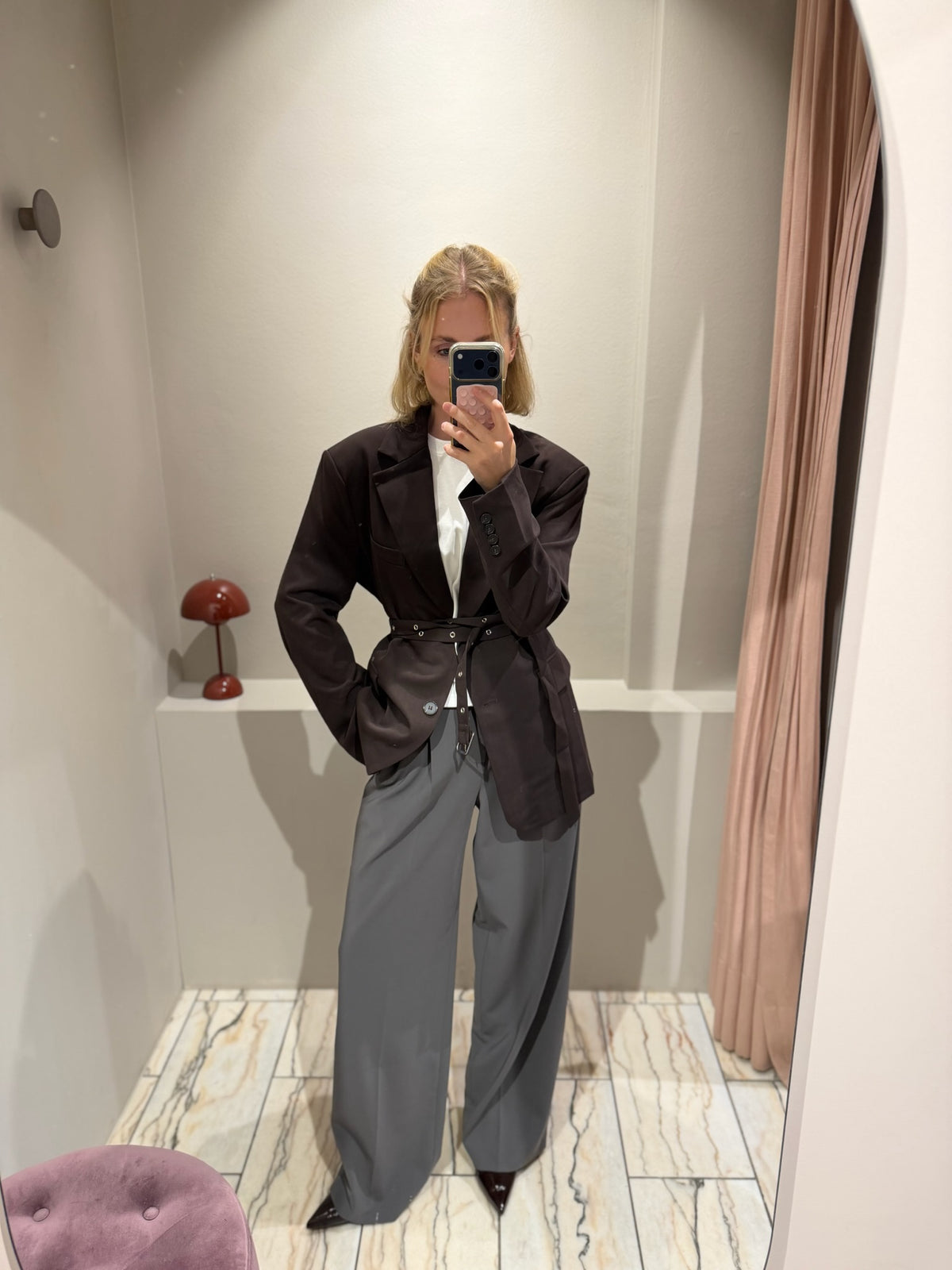 g-Blazer Belted Chocolate