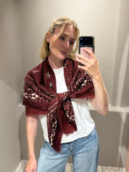 g-Paisley Schal Burgundy