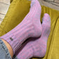 GANNI Winter Melange Ribbed Socks