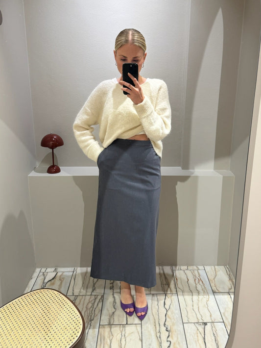 Remain Suiting Midi Skirt Dark Grey
