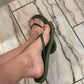 Sleepers Tapered Flip Fops Green