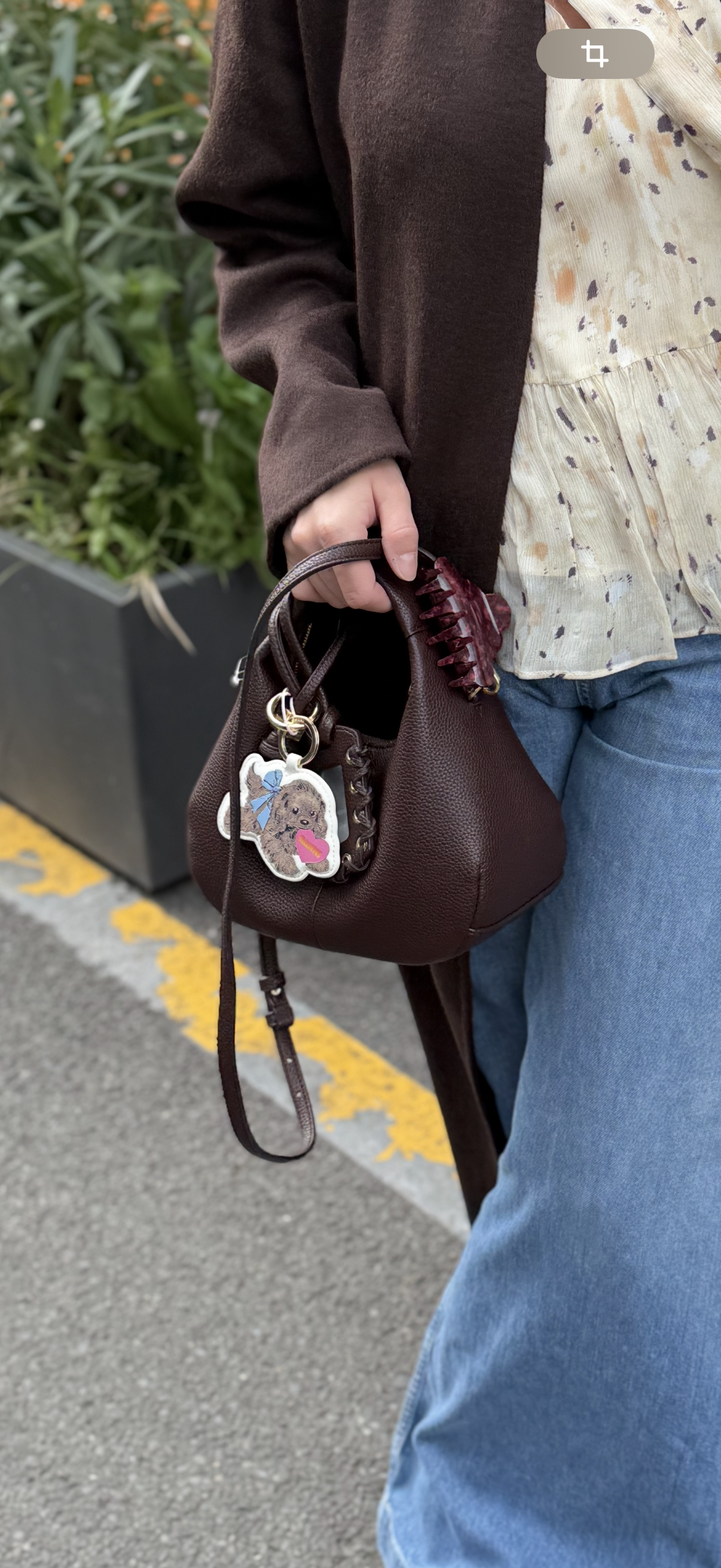 GANNI Hobo Mini Grained
