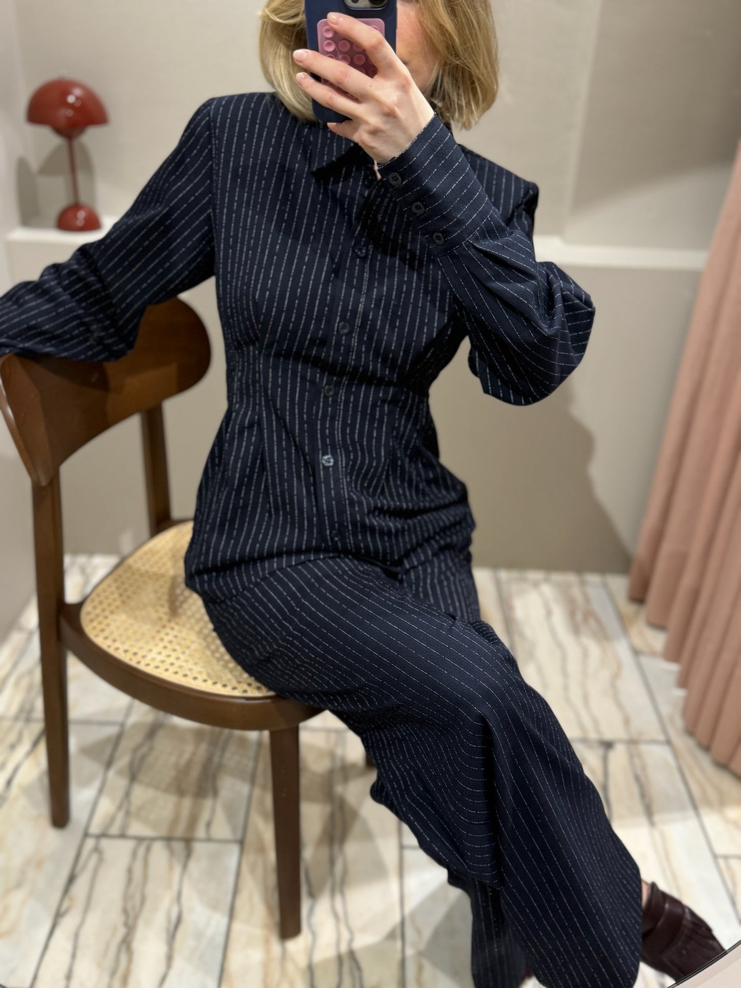 Gestuz DaciaGZ Shirt Navy Pinstripe