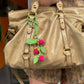 GANNI Raspberry Flower Bag Charm