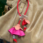 GANNI Flower Recycled Leather Bag Charm