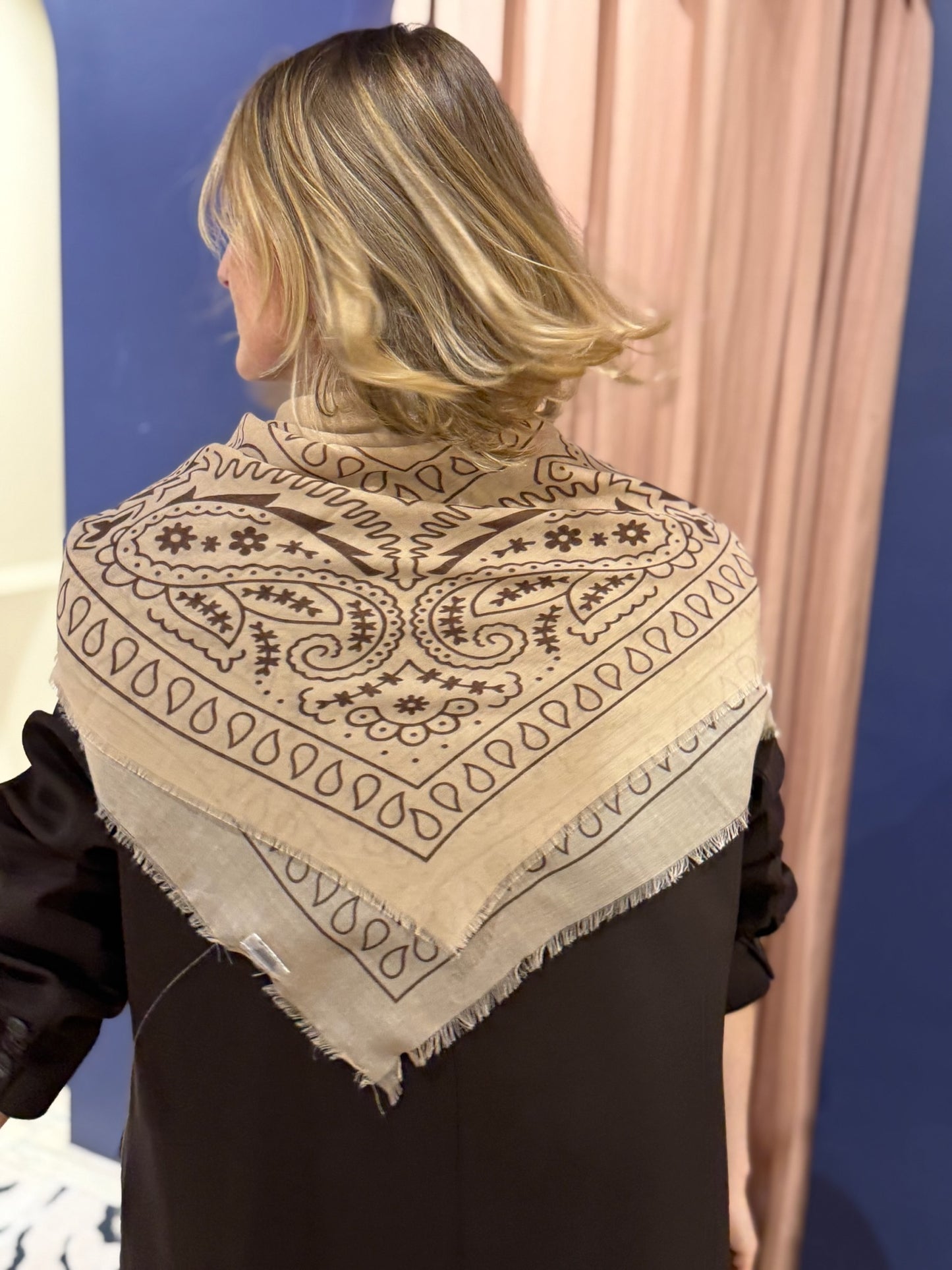 G-Paisley Scarf Beige