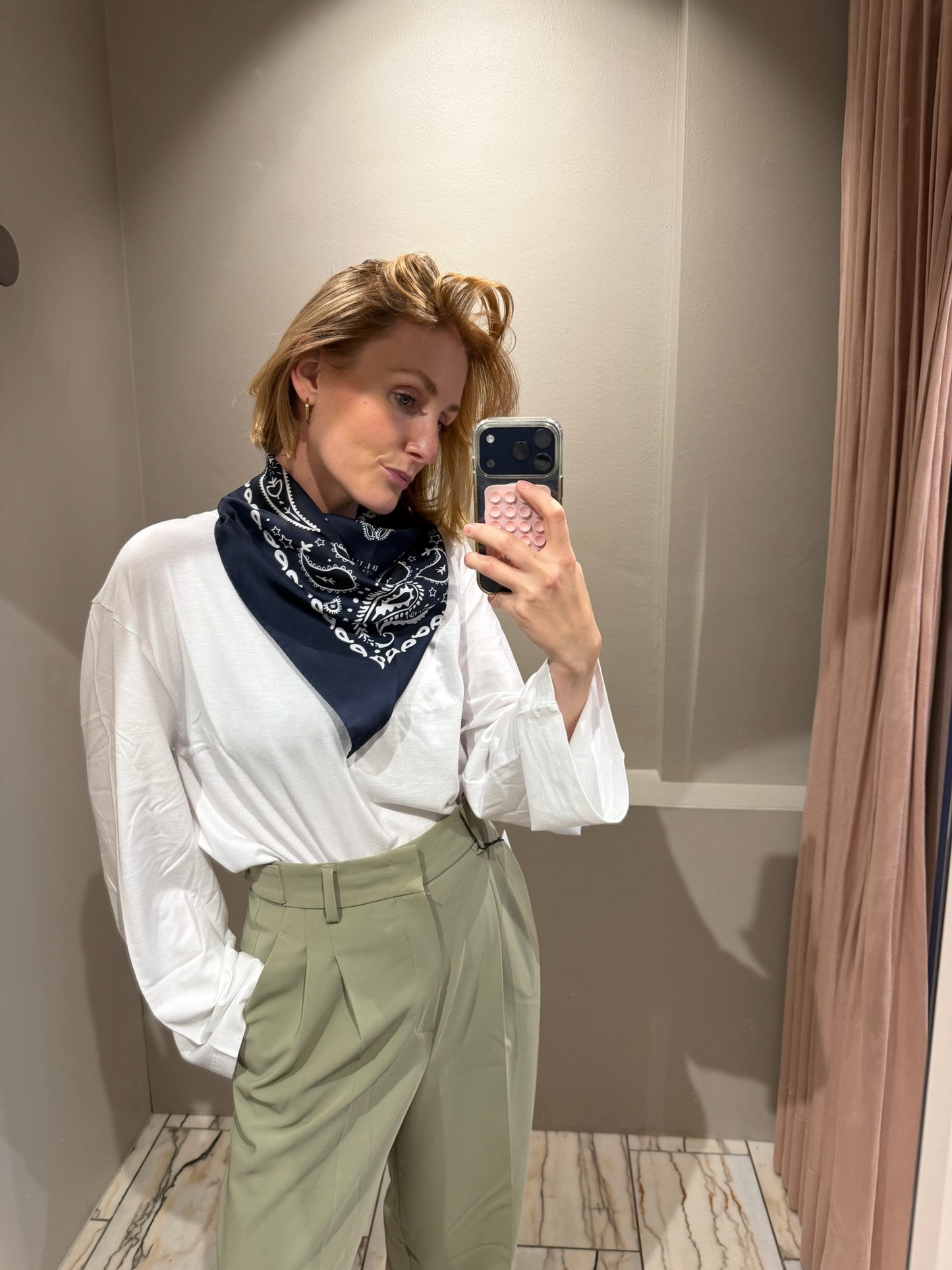 G-Paisley Scarf Silk Navy