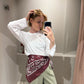 G-Paisley Scarf Silk Burgundy
