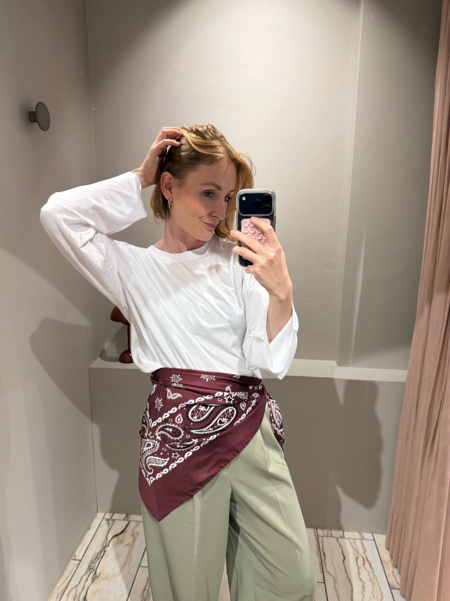 G-Paisley Scarf Silk Burgundy