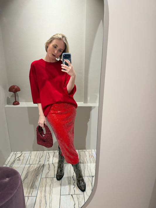 Rotate Sequins Pencil Skirt