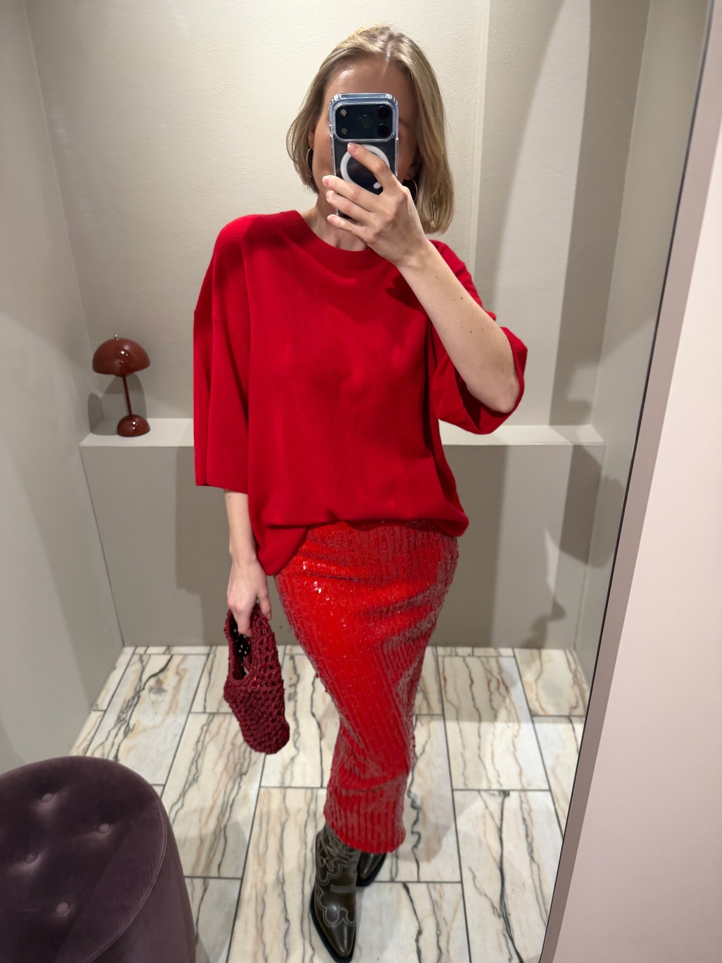 Rotate Sequins Pencil Skirt