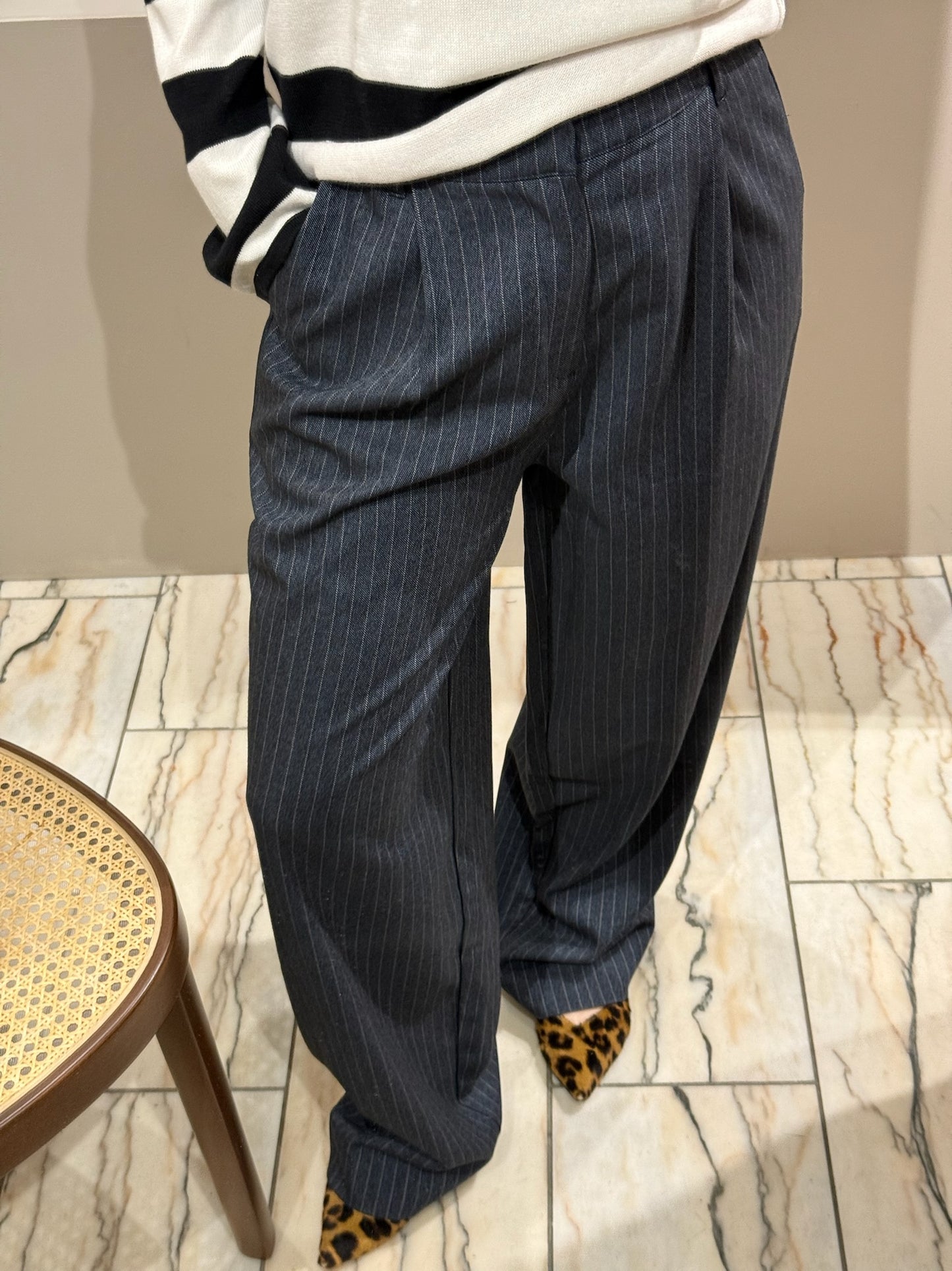 Mads Nørgaard Pinstripe Melange Maria Pants