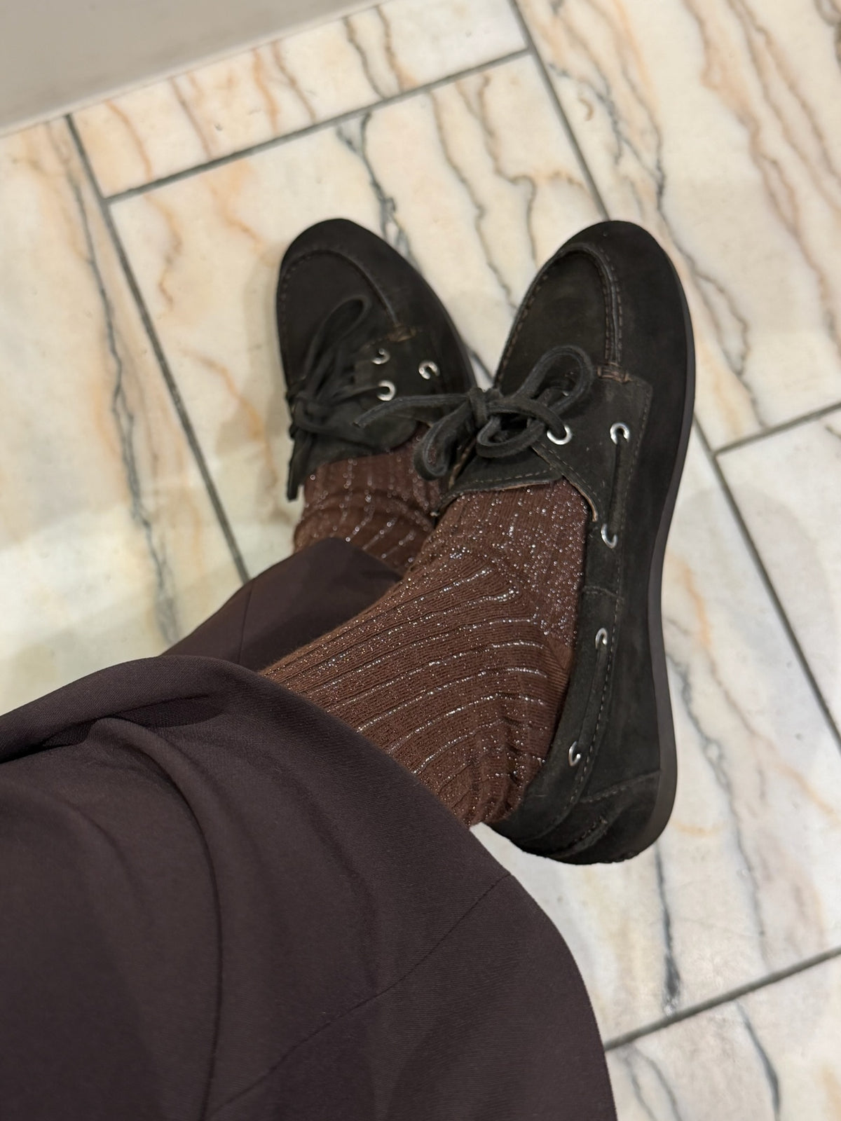 Cherry Short Socks Braun