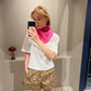 GANNI Printed Stretch Cotton Elasticated Shorts