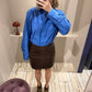 Oval Square Billie Leather Skirt