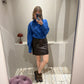 Oval Square Billie Leather Skirt
