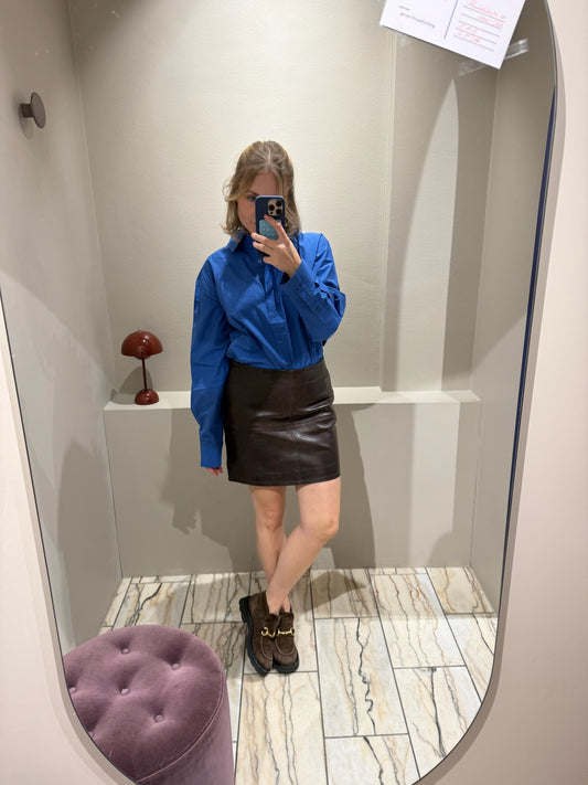 Oval Square Billie Leather Skirt
