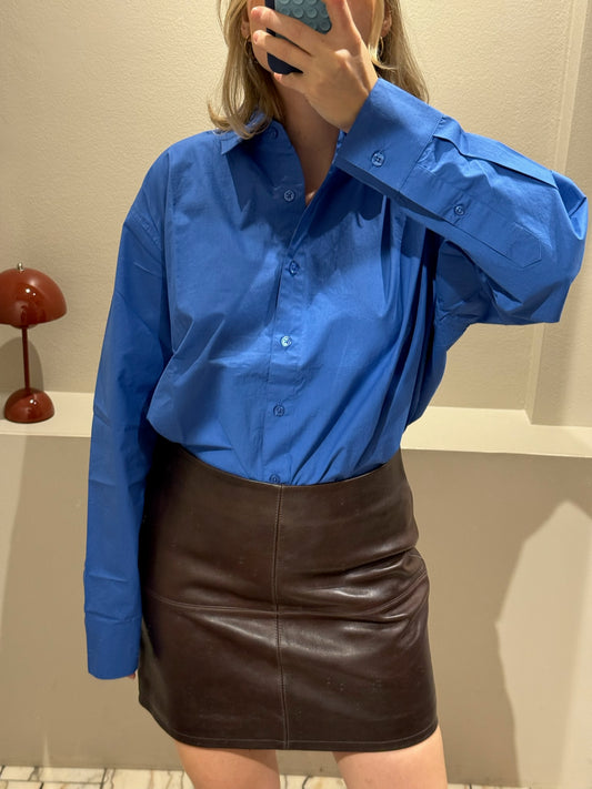 Oval Square Billie Leather Skirt