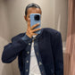 Rotate Firm Knit Cardigan Navy