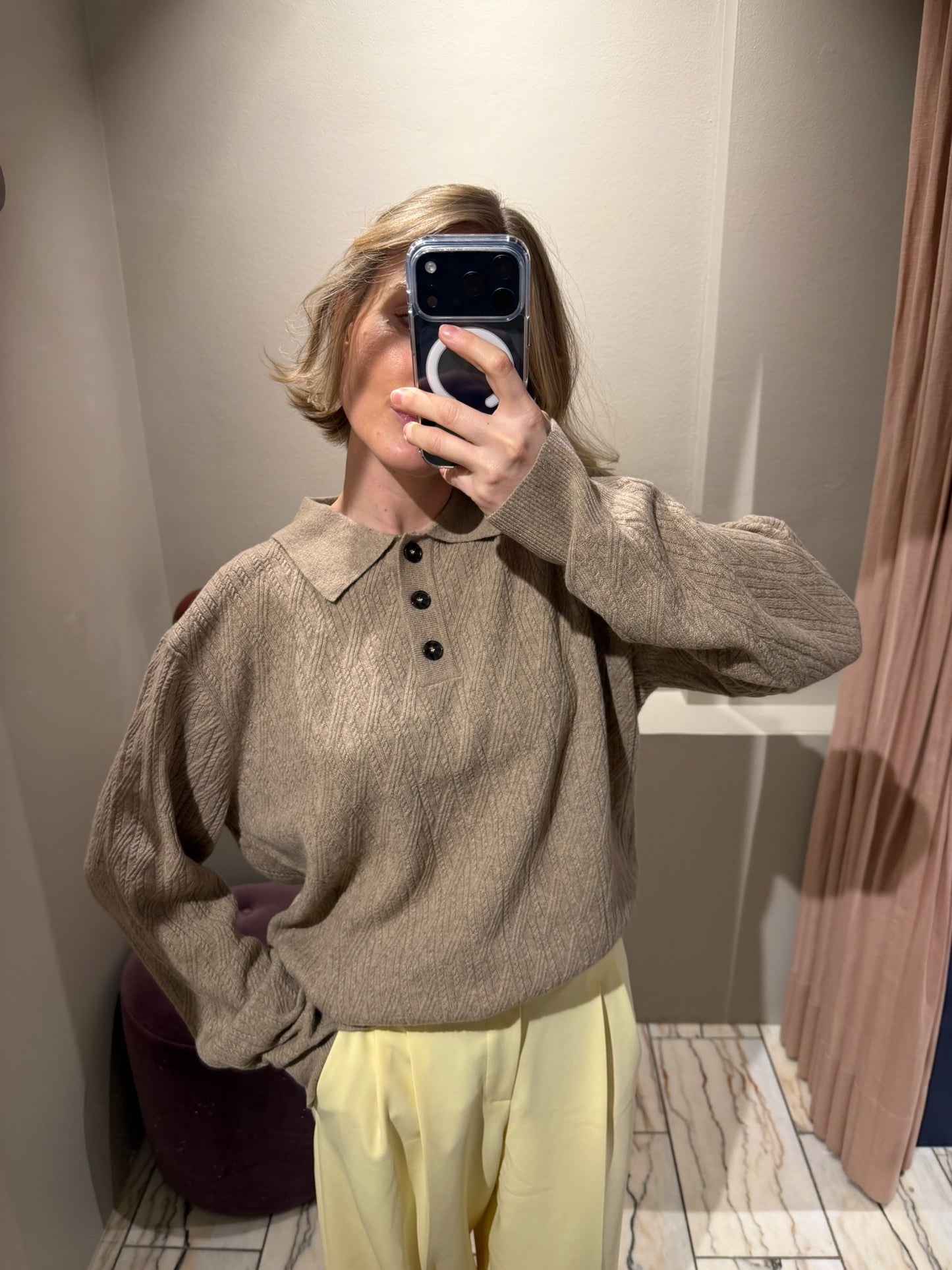 The Garment Como Cable Polo Truffle