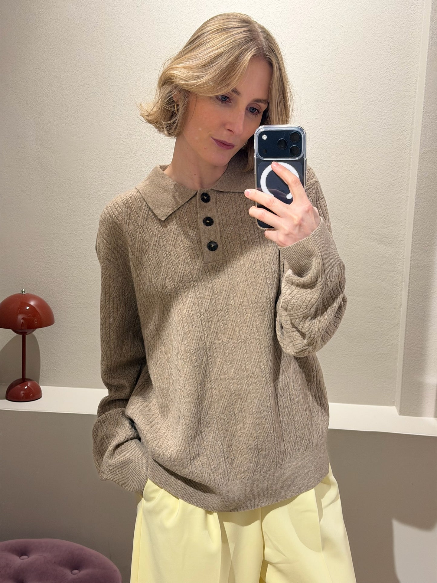 The Garment Como Cable Polo Truffle