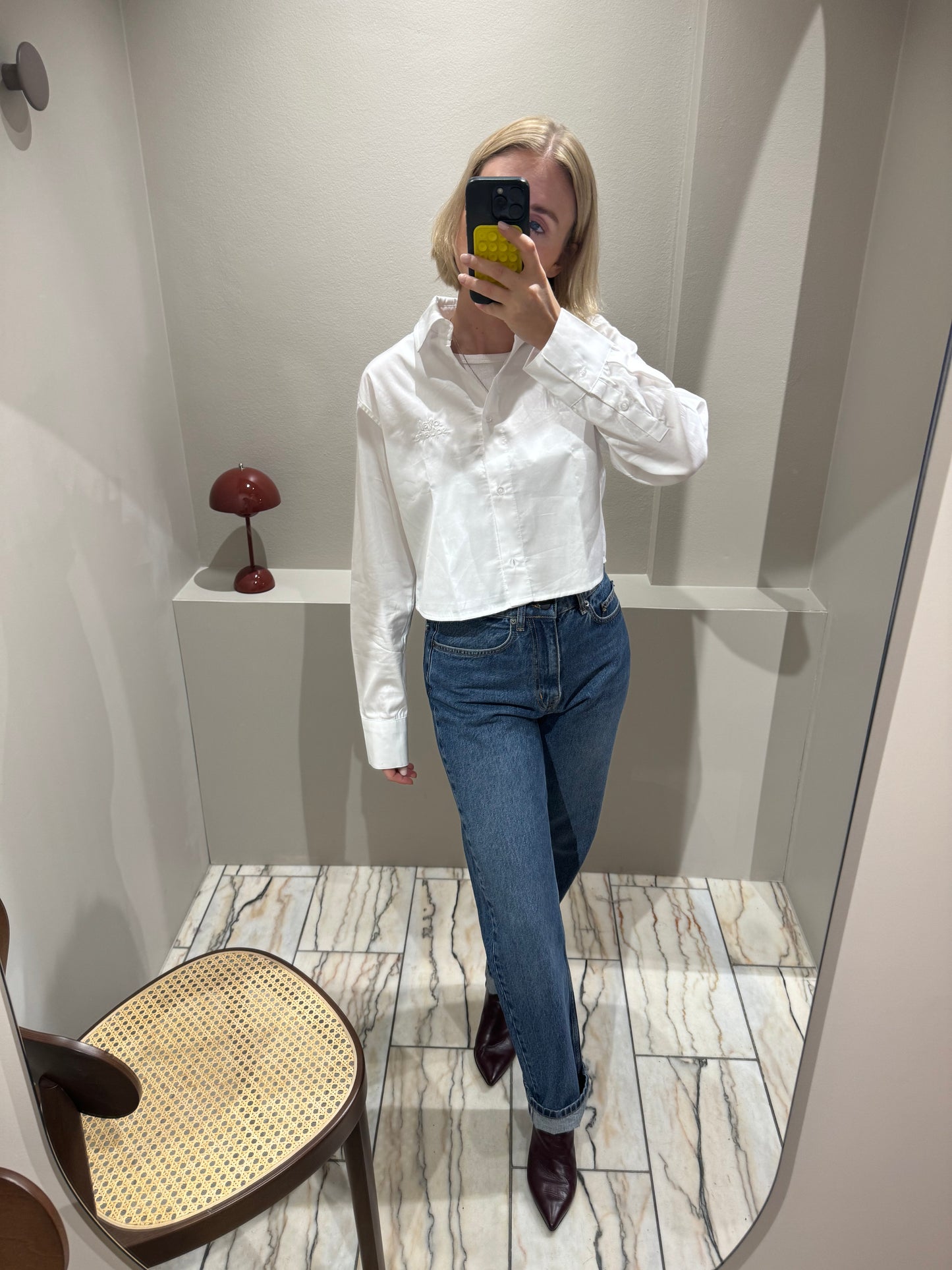 Oval Square Daily Cropped Shirt