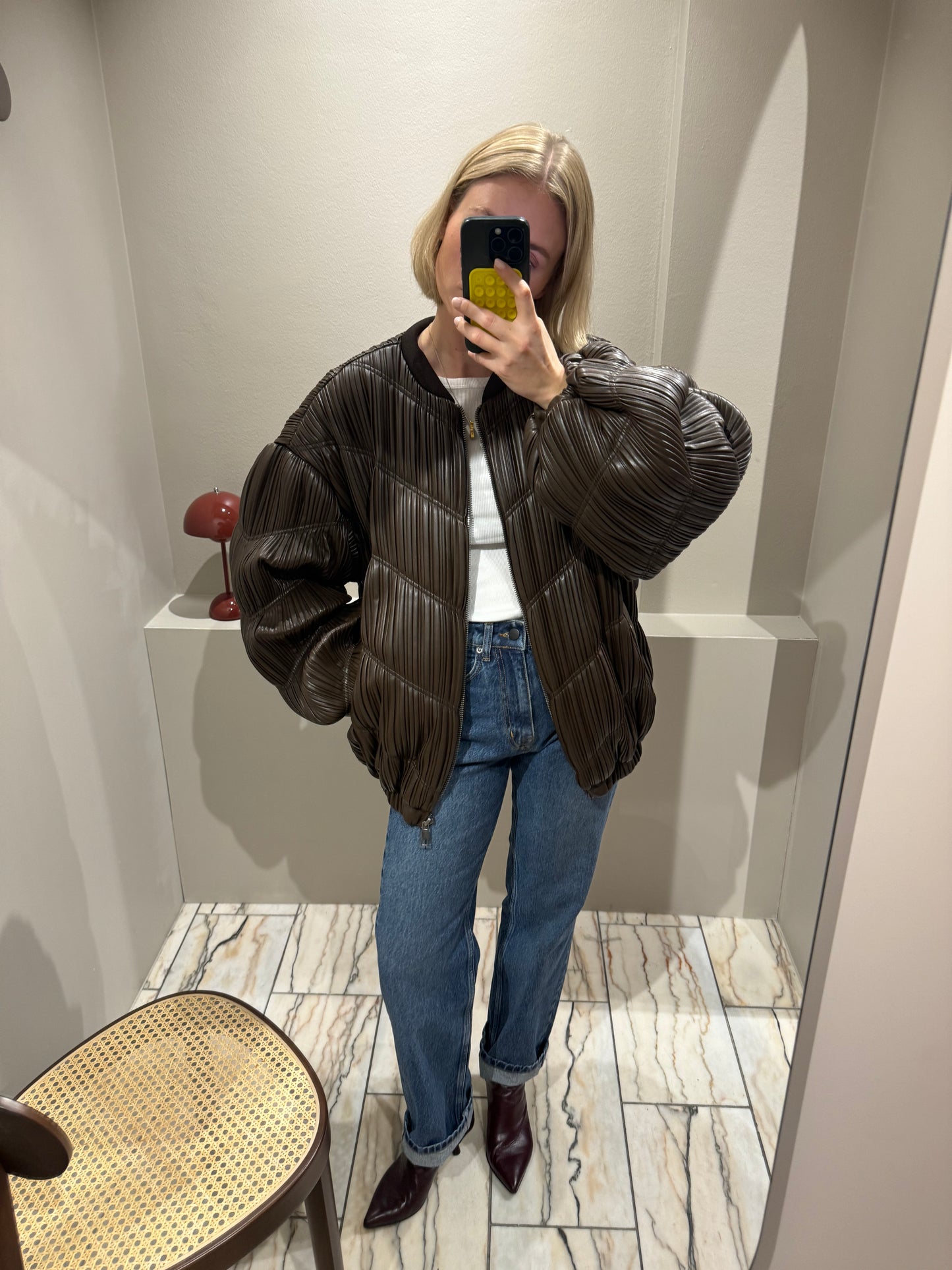 Rotate Pleated Bomber Jacket