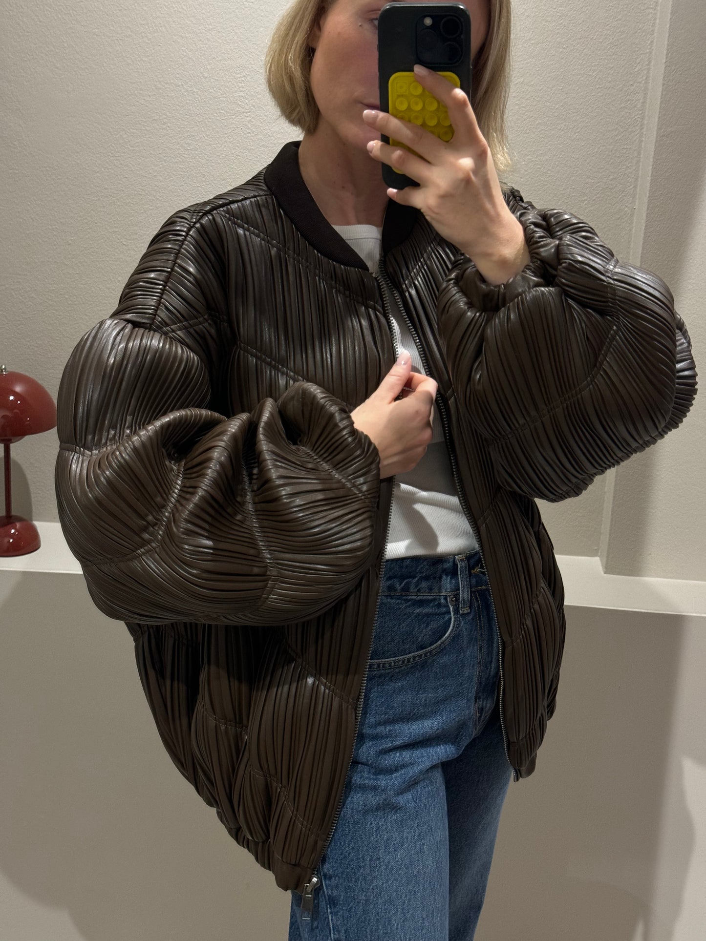 Rotate Pleated Bomber Jacket