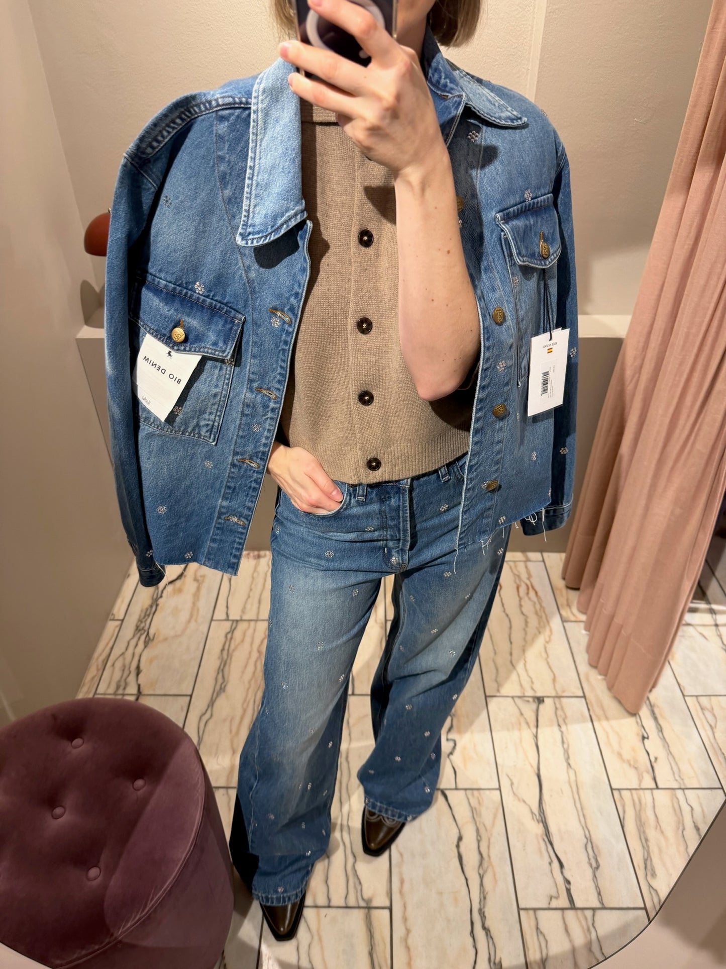 Lois Double Stone Crystal Chandra Shirts