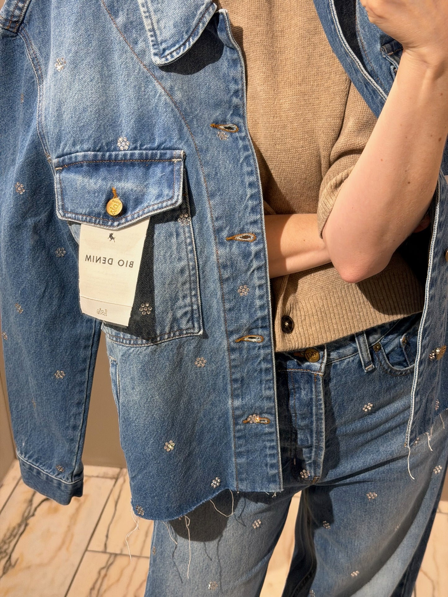 Lois Double Stone Crystal Chandra Shirts