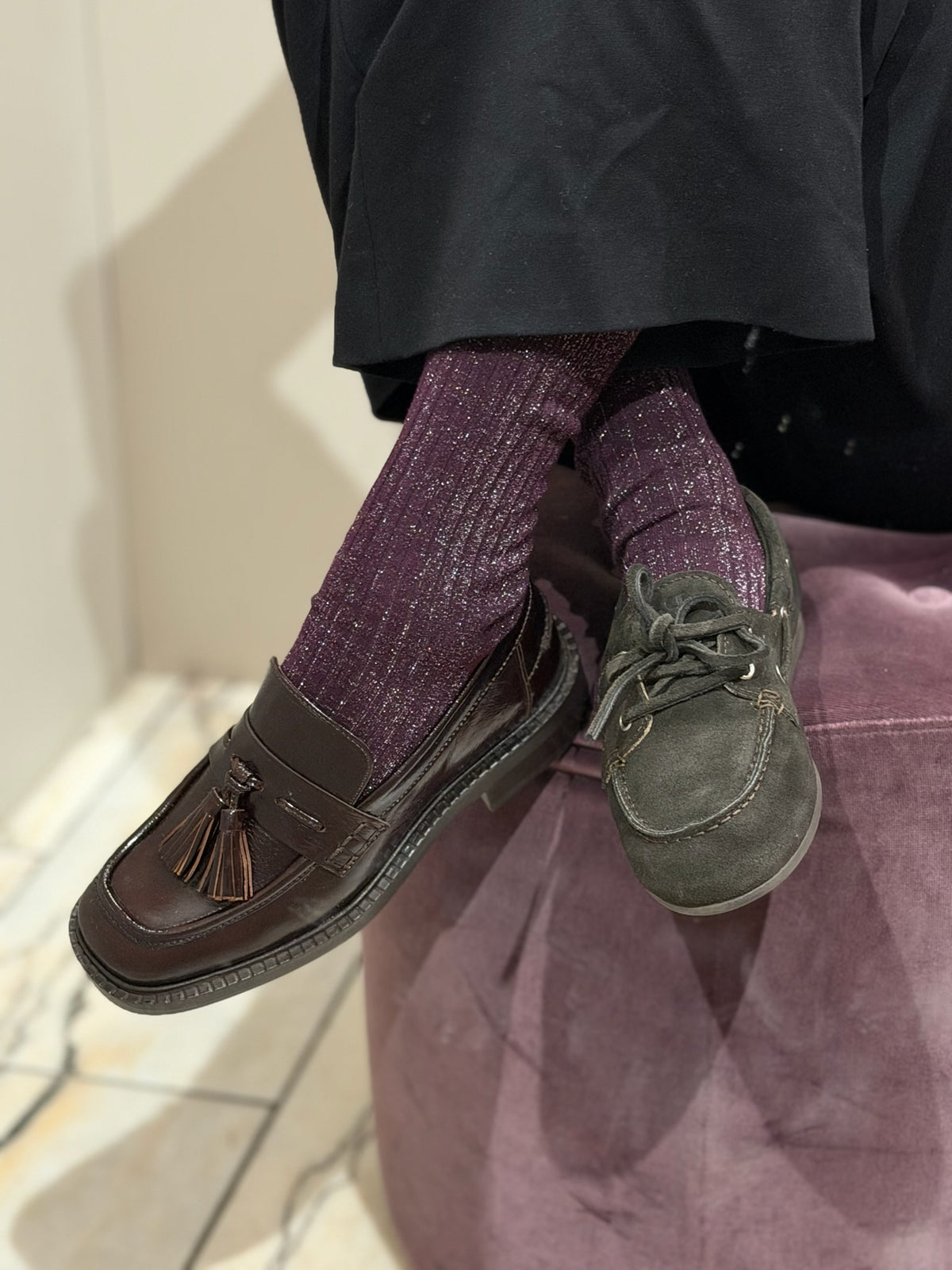 Cherry Short Socks Bordeaux