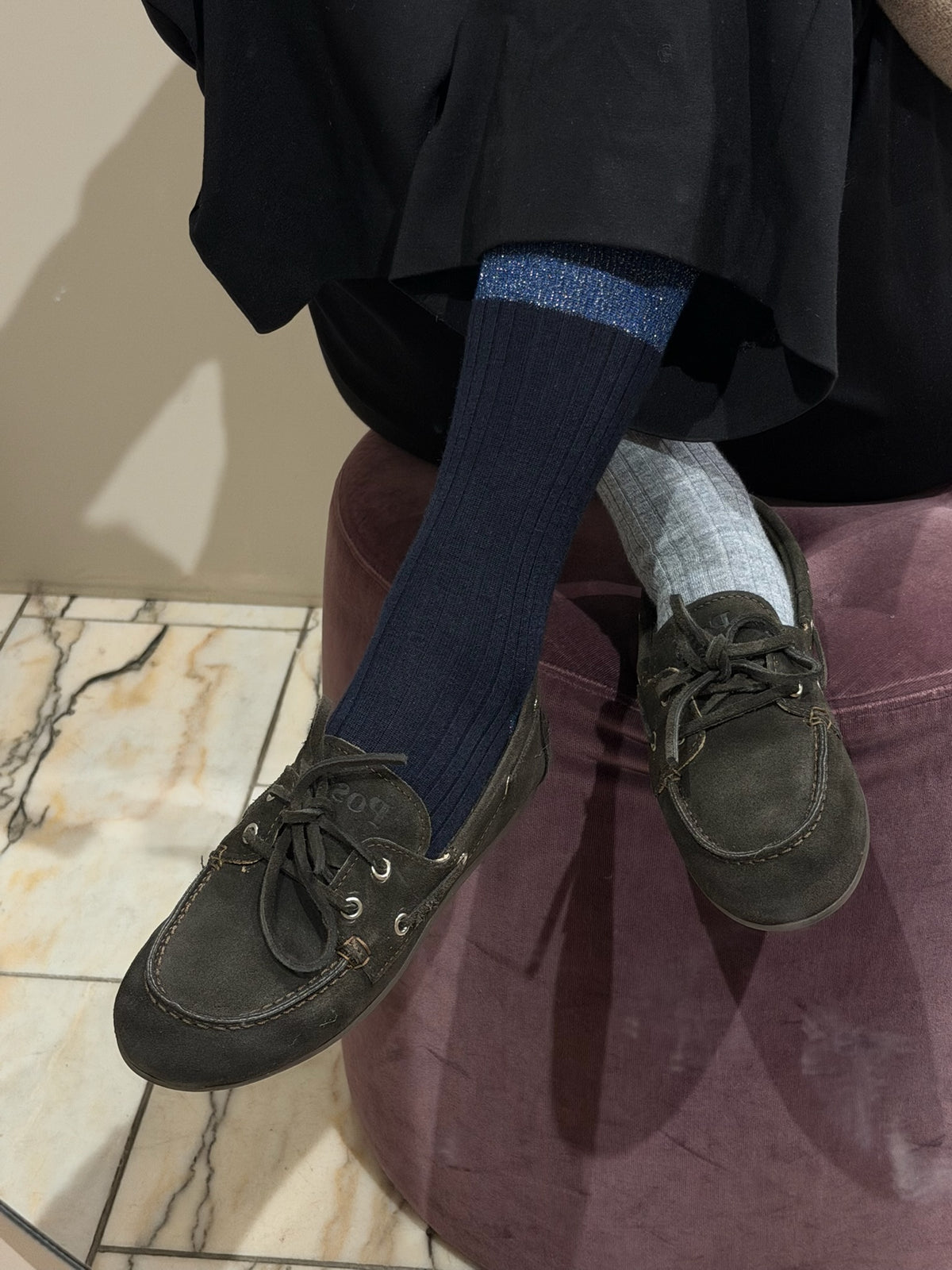 Berlino Short Socks Navy