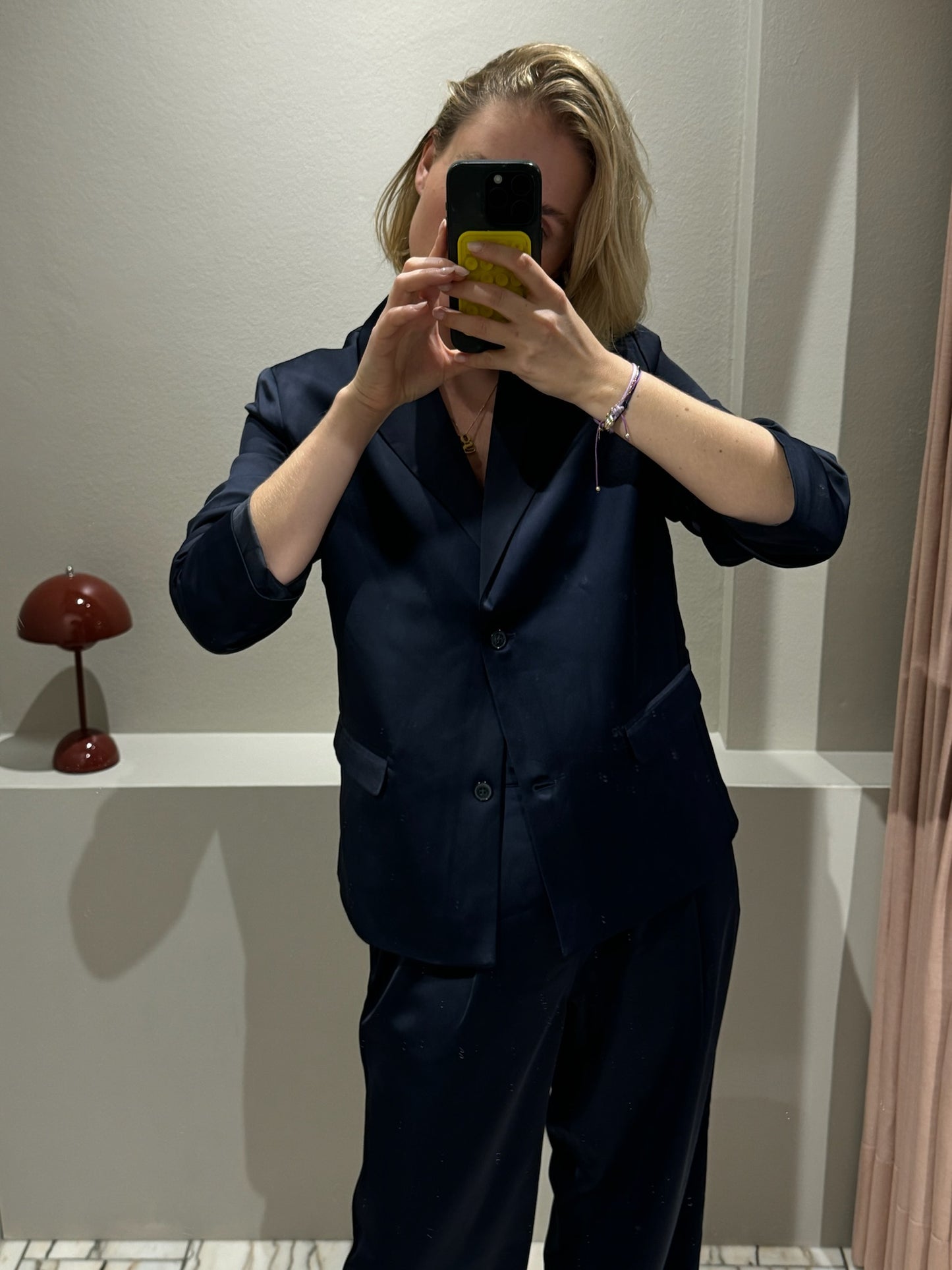 Mads Nørgaard Heavy Satin Helga Jacket Navy