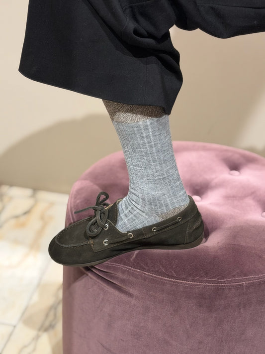 Berlino Short Socks Grau