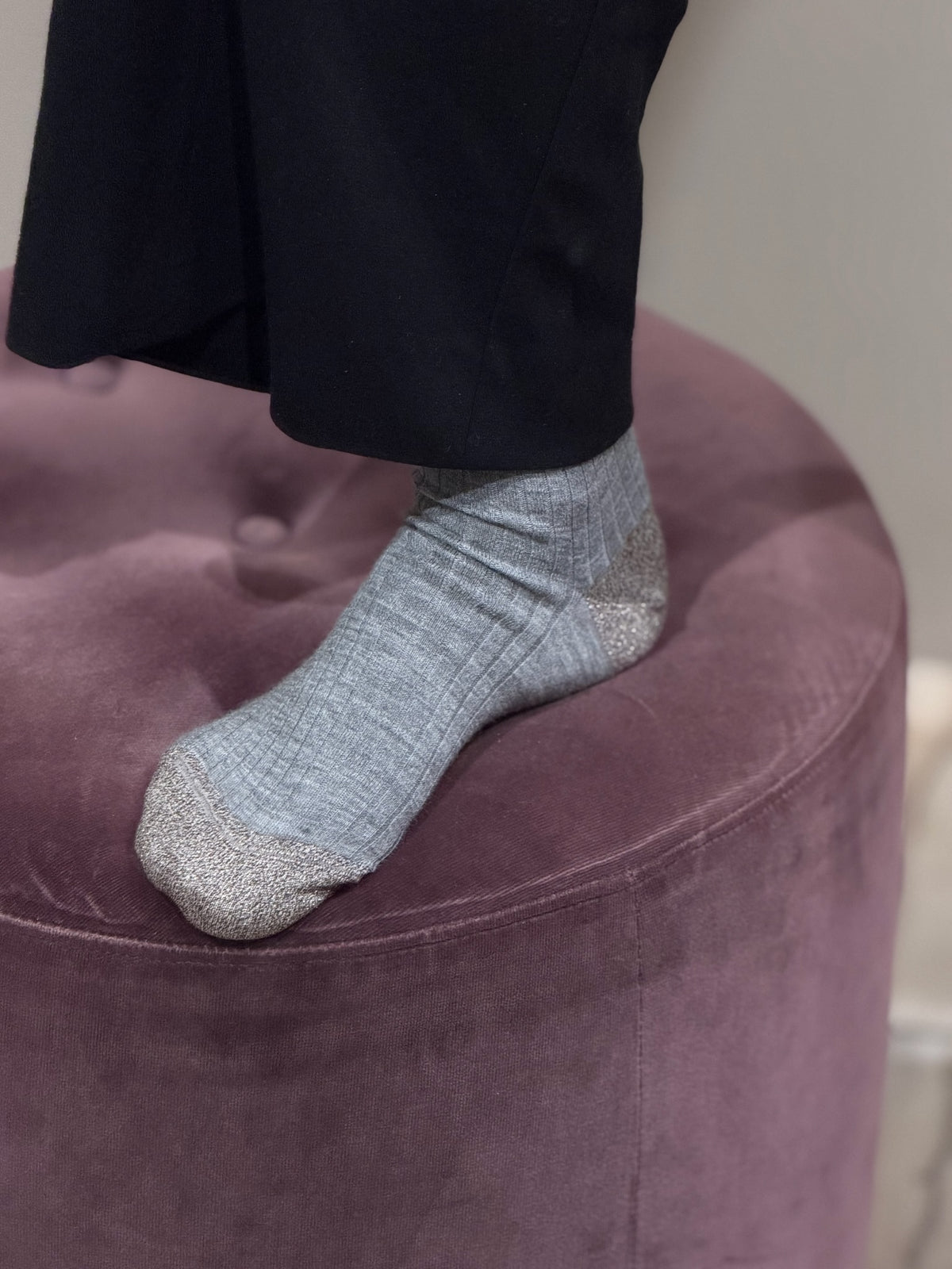 Berlino Short Socks Grau