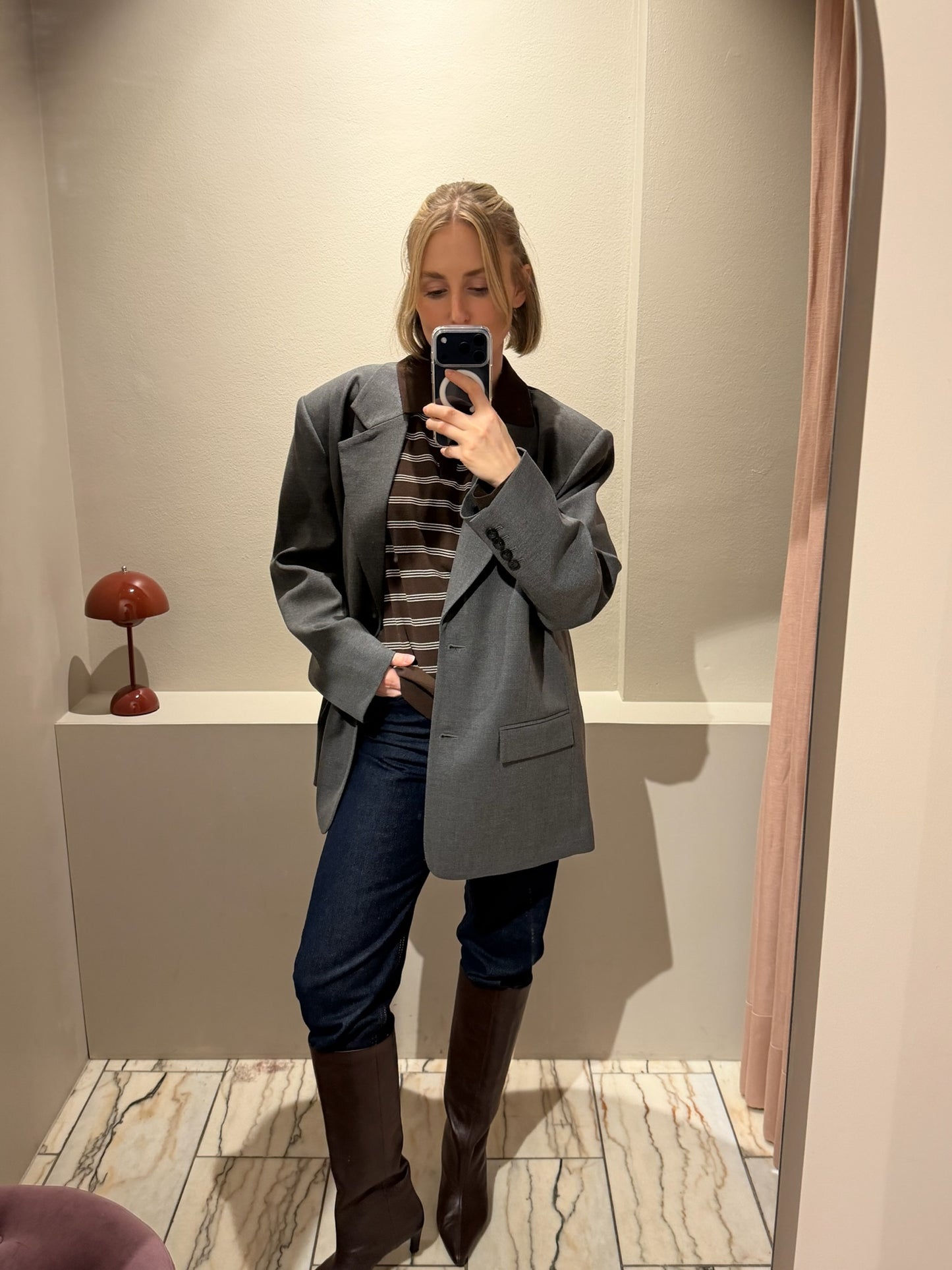 Gestuz Paula Oversized Blazer grau