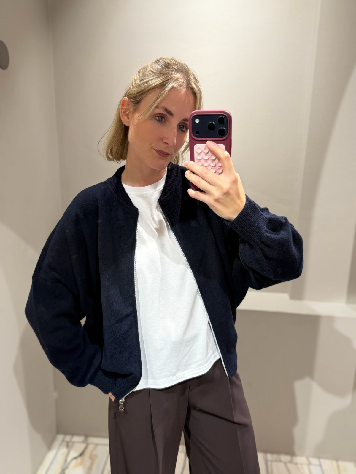 Jackie Strickjacke Navy