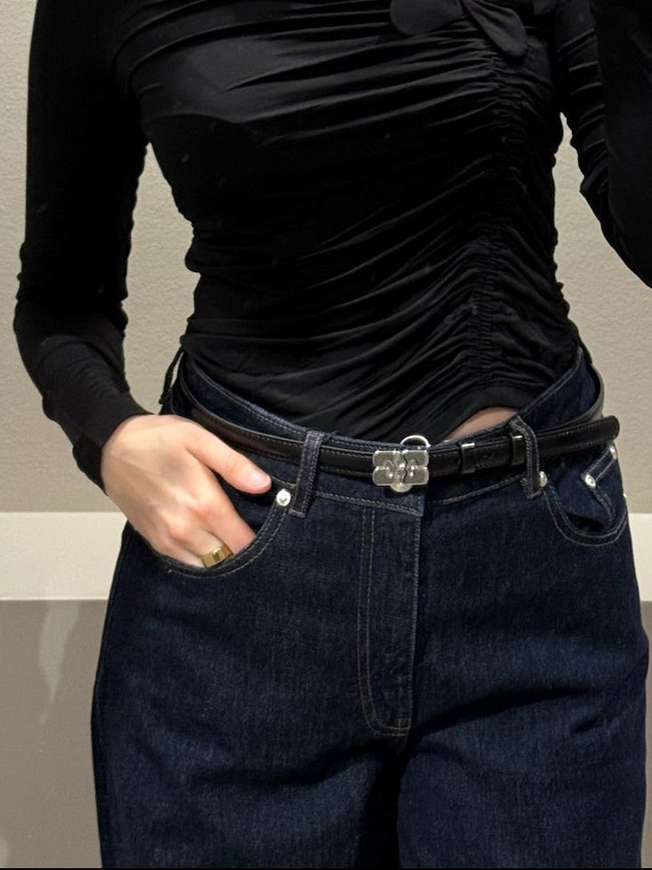 GANNI Kat Belt Small Patent