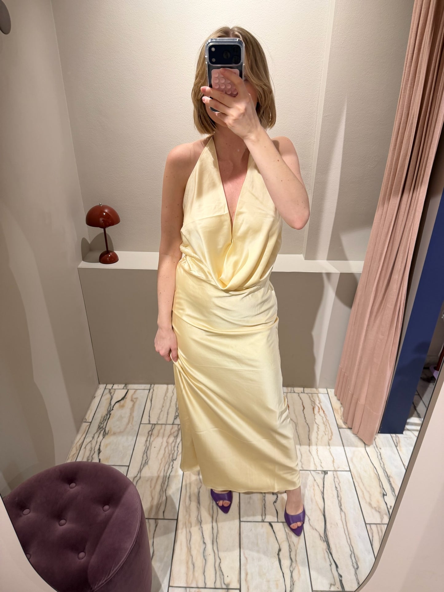 Rotate Chiffon Halter Dress