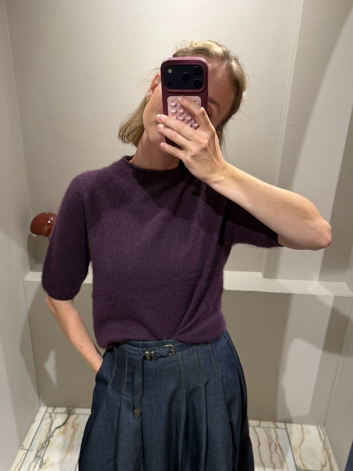 g-Strickshirt Plum