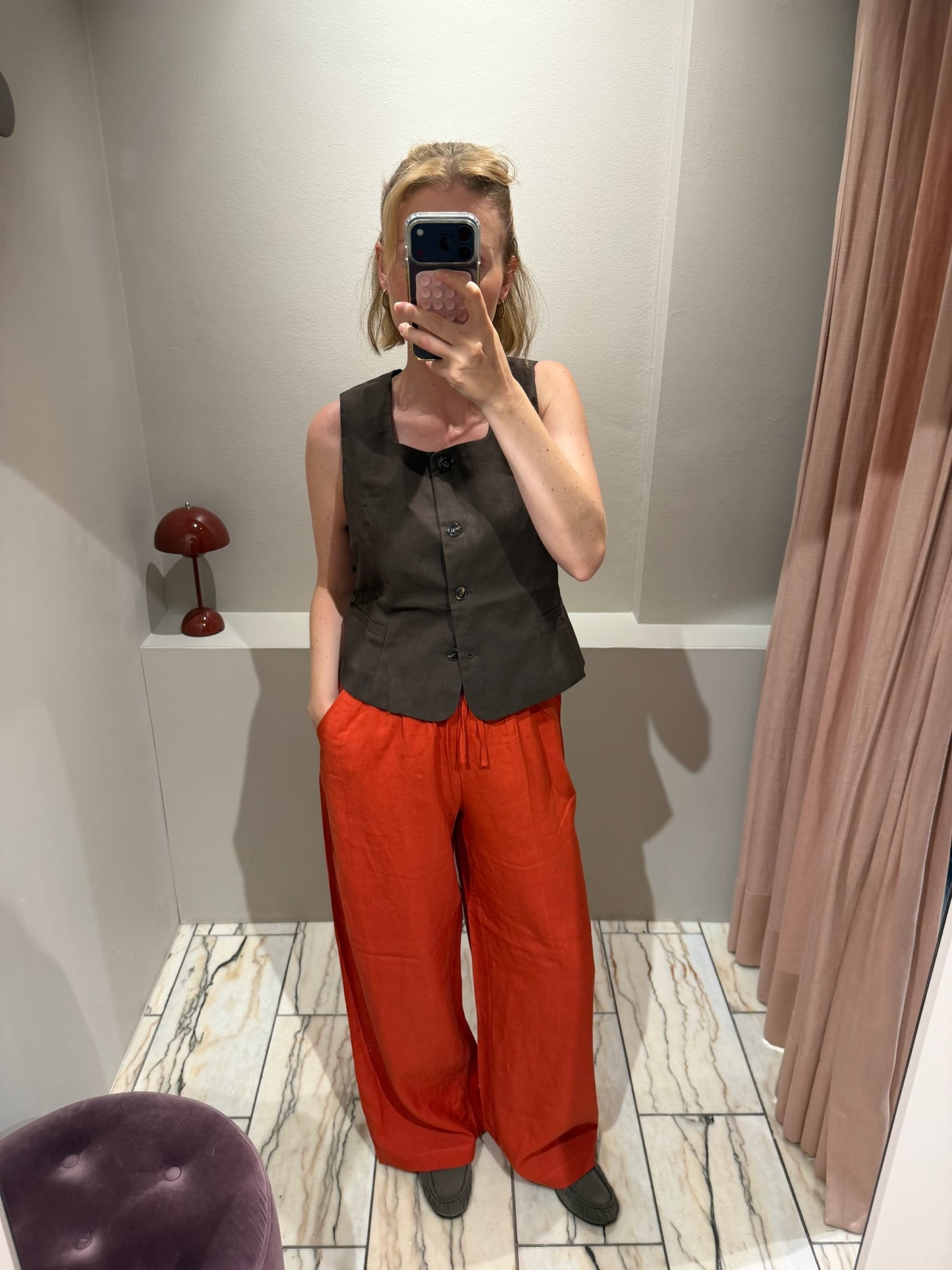 gennyfromtheblog Resort Linen Pants Grapefruit