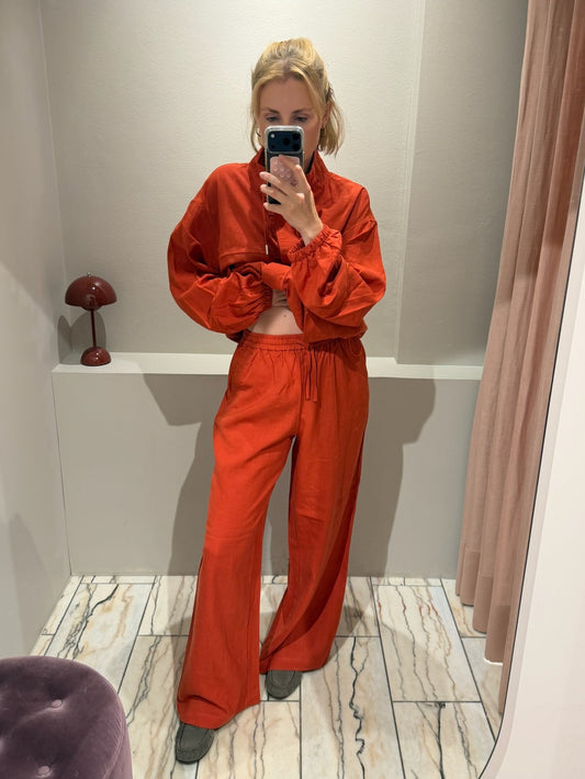 gennyfromtheblog Resort Linen Pants Grapefruit