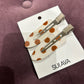 Sui Ava No Crease Hair Clip Brown Polka Dot