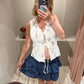 Neo Noir Alboa Embroidery Top