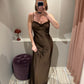 Rotate Satin Maxi Slip Dress