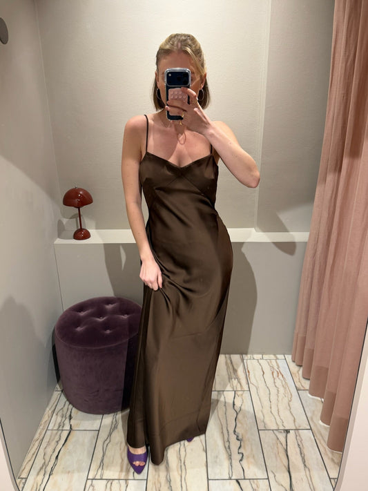 Rotate Satin Maxi Slip Dress